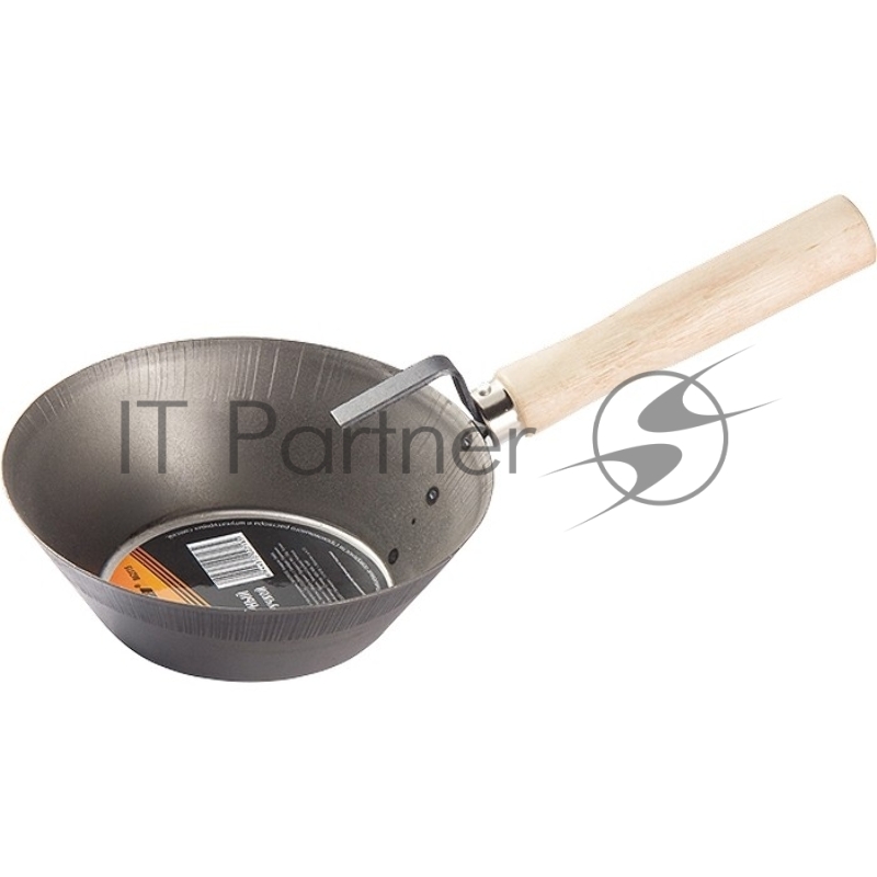 Ковш стальной штукатурный, деревянная ручка// Sparta