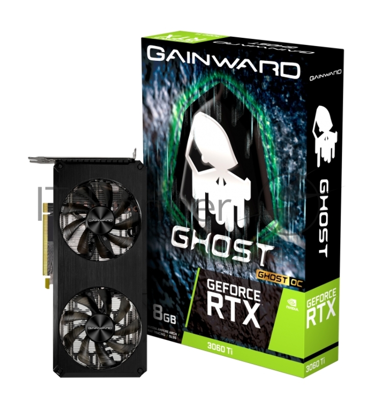 Видеокарта Palit GeForce RTX 3060 Ti GHOST OC 8GB GDDR6 256bit 3-DP HDMI V1 RTL