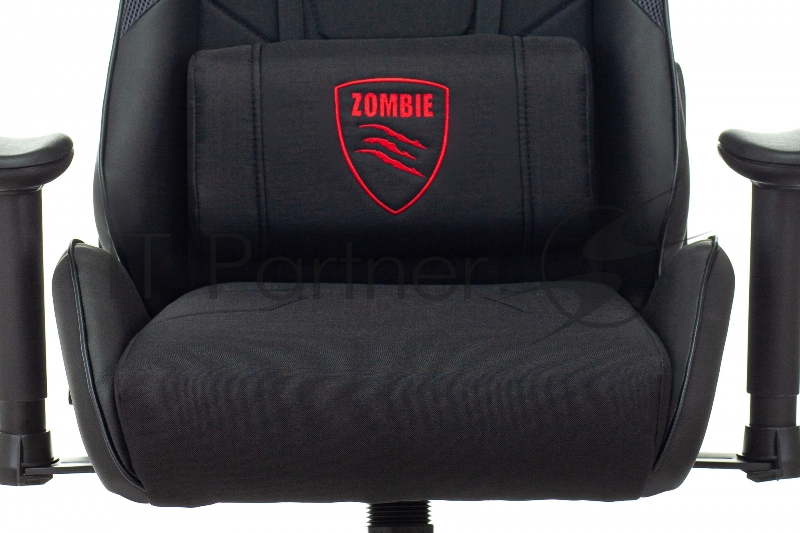 Кресло игровое Zombie Thunder 1 черный/карбон текстиль/эко.кожа с подголов. крестов. пластик