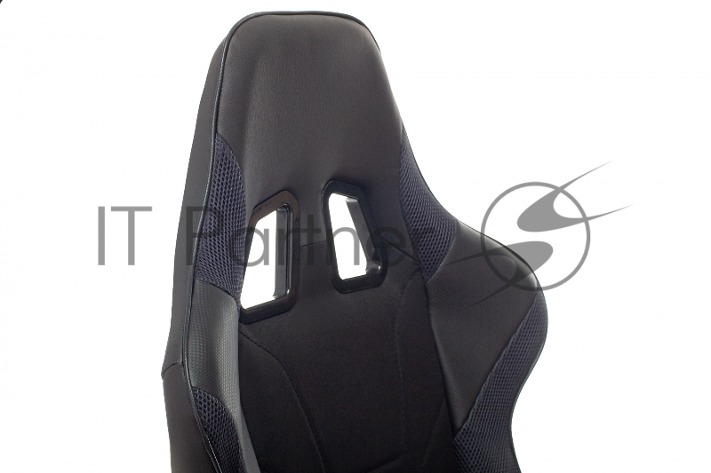 Кресло игровое Zombie Thunder 1 черный/карбон текстиль/эко.кожа с подголов. крестов. пластик