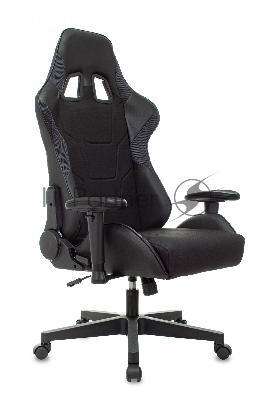 Кресло игровое Zombie Thunder 1 черный/карбон текстиль/эко.кожа с подголов. крестов. пластик