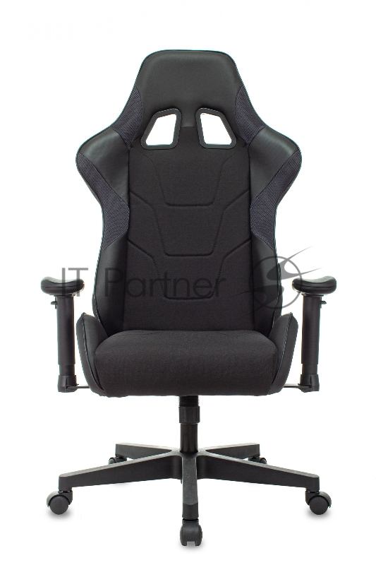 Кресло игровое Zombie Thunder 1 черный/карбон текстиль/эко.кожа с подголов. крестов. пластик