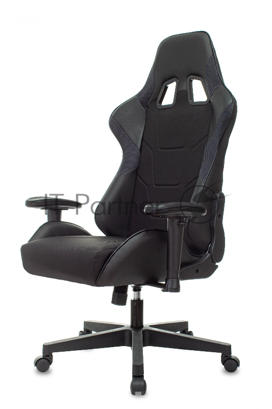 Кресло игровое Zombie Thunder 1 черный/карбон текстиль/эко.кожа с подголов. крестов. пластик