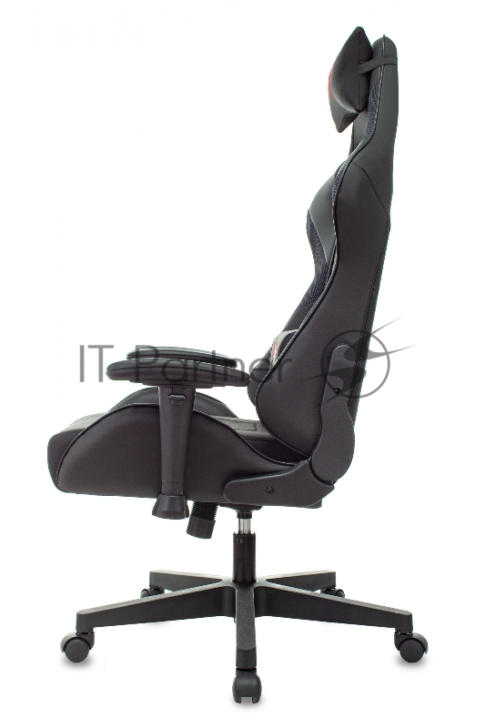 Кресло игровое Zombie Thunder 1 черный/карбон текстиль/эко.кожа с подголов. крестов. пластик