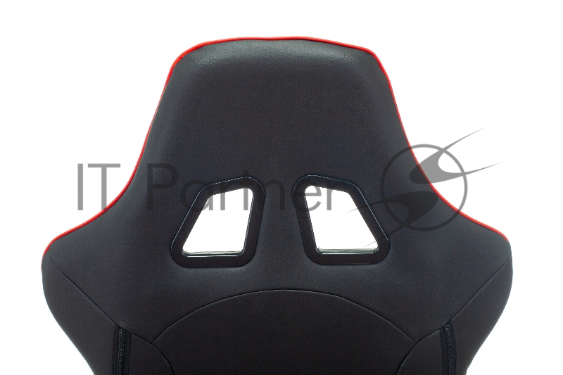 Кресло игровое Zombie Thunder 1 черный/красный текстиль/эко.кожа с подголов. крестов. пластик