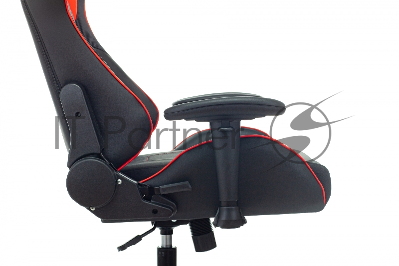 Кресло игровое Zombie Thunder 1 черный/красный текстиль/эко.кожа с подголов. крестов. пластик