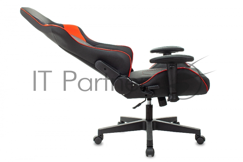 Кресло игровое Zombie Thunder 1 черный/красный текстиль/эко.кожа с подголов. крестов. пластик