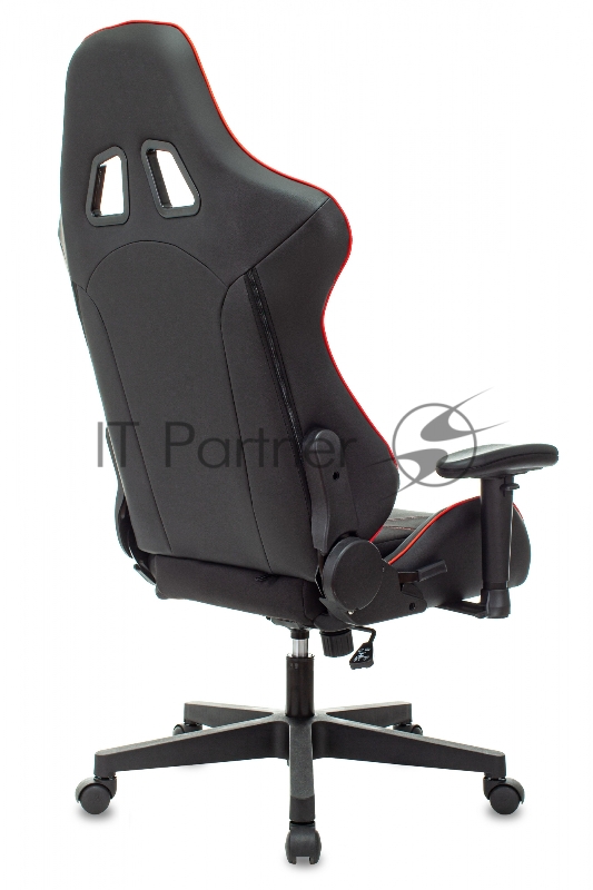 Кресло игровое Zombie Thunder 1 черный/красный текстиль/эко.кожа с подголов. крестов. пластик