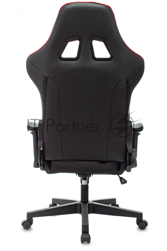 Кресло игровое Zombie Thunder 1 черный/красный текстиль/эко.кожа с подголов. крестов. пластик