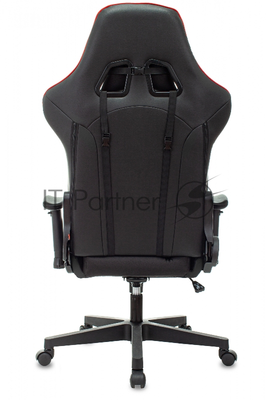 Кресло игровое Zombie Thunder 1 черный/красный текстиль/эко.кожа с подголов. крестов. пластик