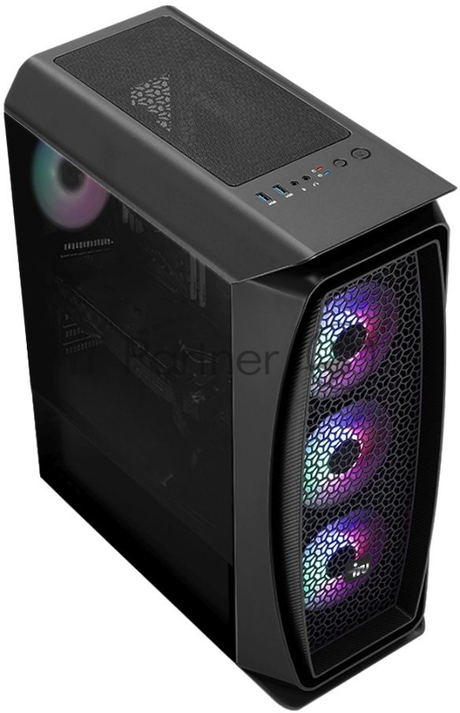 Компьютер IRU Game 520B5GMA MT Ryzen 5 5600X (3.7) 16Gb 1Tb SSD250Gb RX 6500XT 4Gb Free DOS GbitEth 500W черный