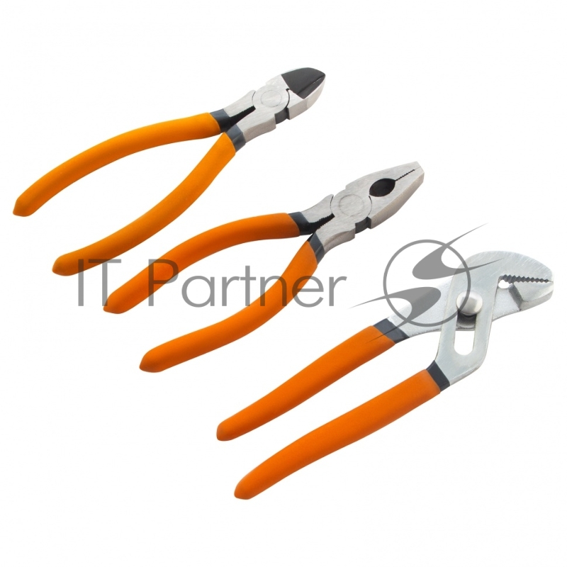 Набор губцевого инструмента из 3-х предметов №2 (плоскогубцы, бокорезы, клещи перестав.)// Sparta