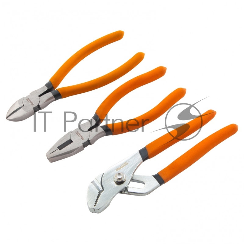 Набор губцевого инструмента из 3-х предметов №2 (плоскогубцы, бокорезы, клещи перестав.)// Sparta