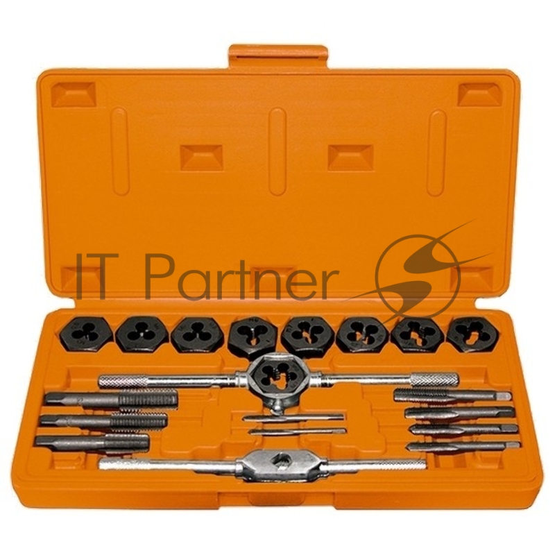 Набор метчиков и плашек М3 - М12, плашко-метчикодержатель, 20 предметов, в пласт. боксе// Sparta