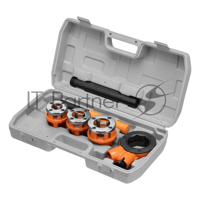 Набор клуппов 1/2-3/4-1, плашкодержатель с трещоткой, 6 предм.// Sparta