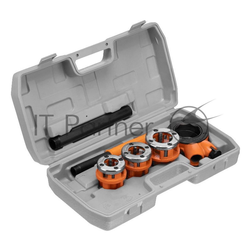 Набор клуппов 1/2-3/4-1, плашкодержатель с трещоткой, 6 предм.// Sparta