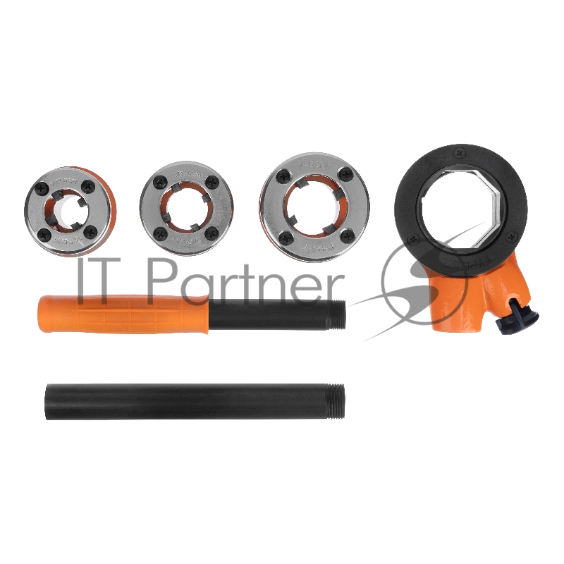 Набор клуппов 1/2-3/4-1, плашкодержатель с трещоткой, 6 предм.// Sparta