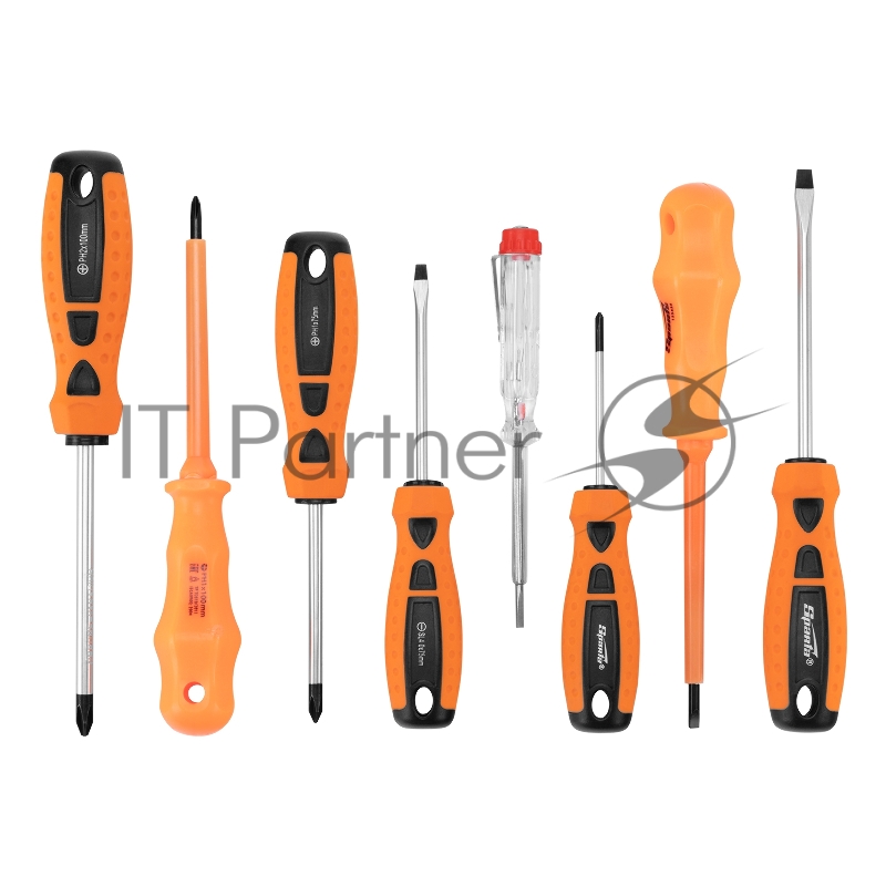 Набор отверток, PH, SL - 5шт., д/эл. - 2шт., проб.эл.на 220В - 1шт., 8 предметов// Sparta