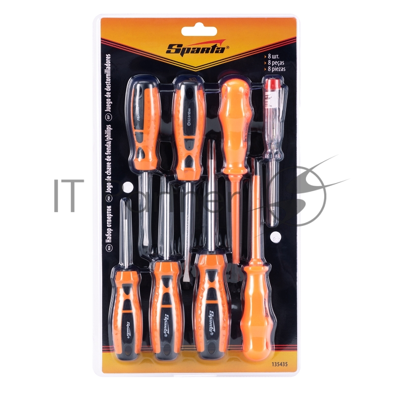 Набор отверток, PH, SL - 5шт., д/эл. - 2шт., проб.эл.на 220В - 1шт., 8 предметов// Sparta