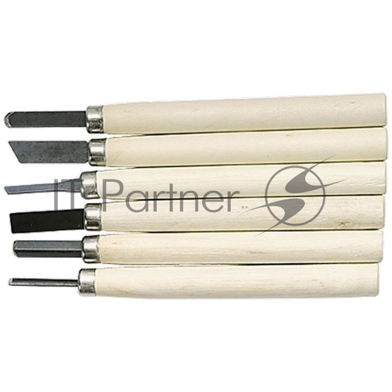 Набор резцов по дереву, деревянные рукоятки, 6 шт.// Sparta