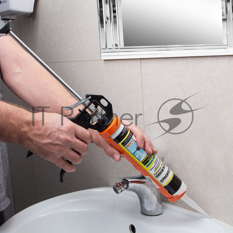 Пистолет для герметика, 310 мл, полуоткрытый, круглый шток 8 мм, Heavy Duty// Sparta