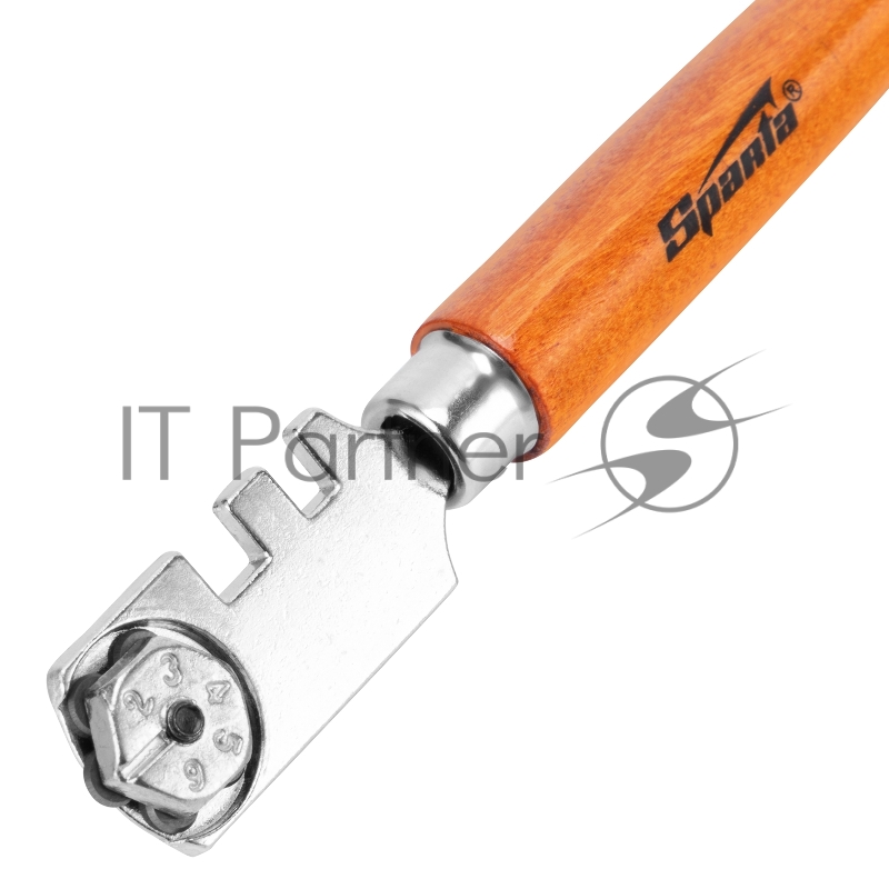 Стеклорез 6-роликовый с деревянной рукояткой// Sparta