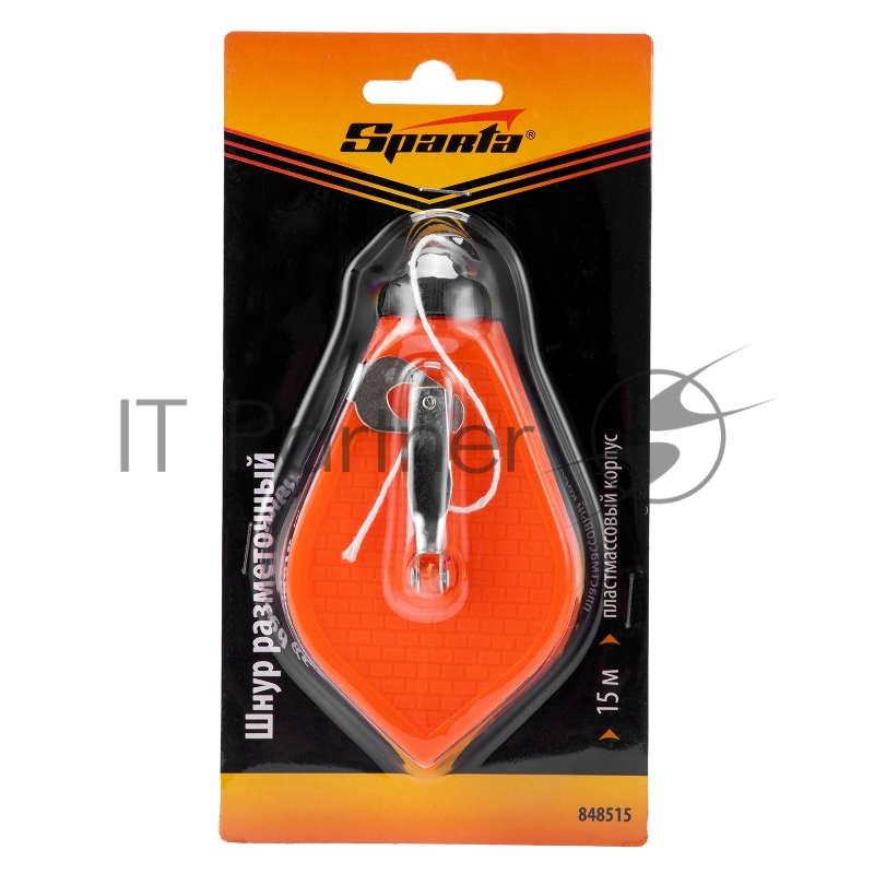 Шнур разметочный, 15 м, пластмассовый корпус// Sparta