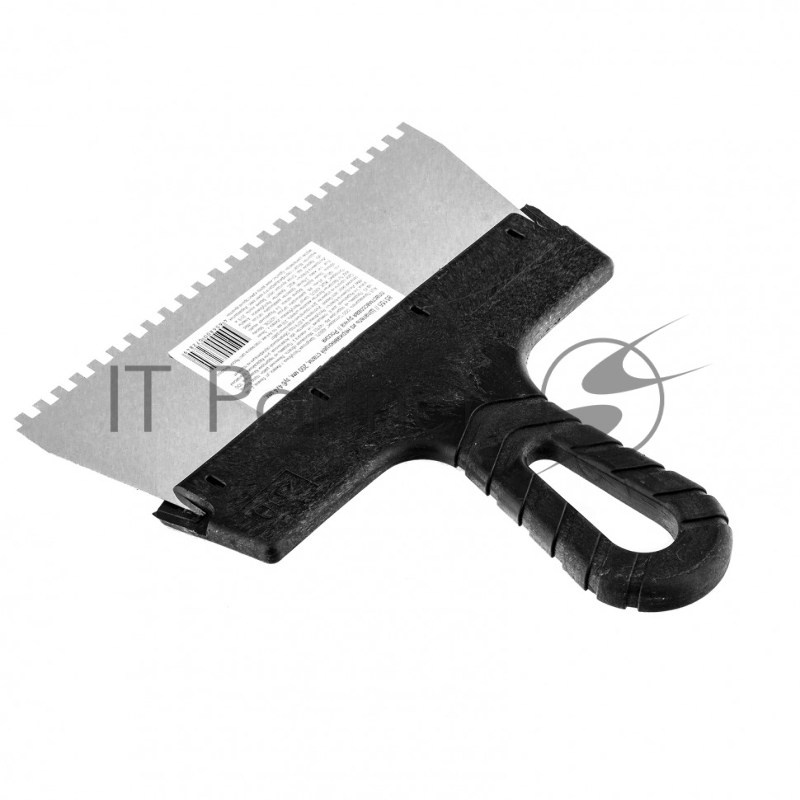 Шпатель из нержавеющей стали, 200 мм, зуб 4х4 мм, пластмассовая ручка // Sparta