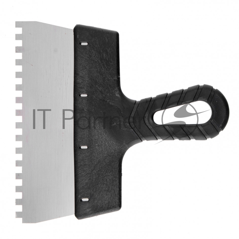 Шпатель из нержавеющей стали, 200 мм, зуб 6х6 мм, пластмассовая ручка // Sparta