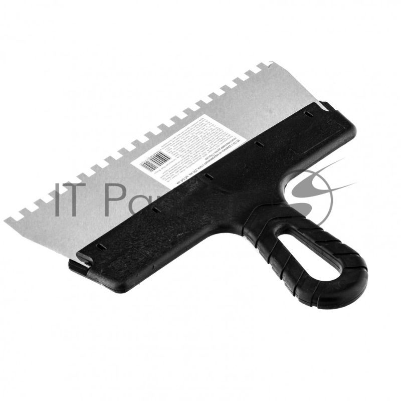 Шпатель из нержавеющей стали, 250 мм, зуб 6х6 мм, пластмассовая ручка // Sparta