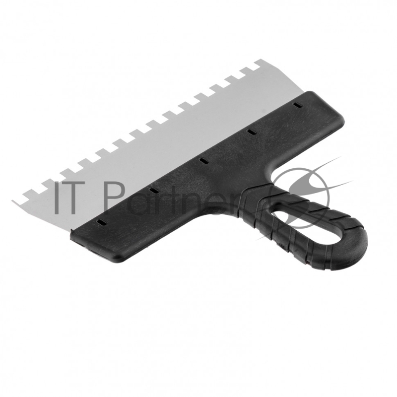 Шпатель из нержавеющей стали, 250 мм, зуб 8х8 мм, пластмассовая ручка // Sparta