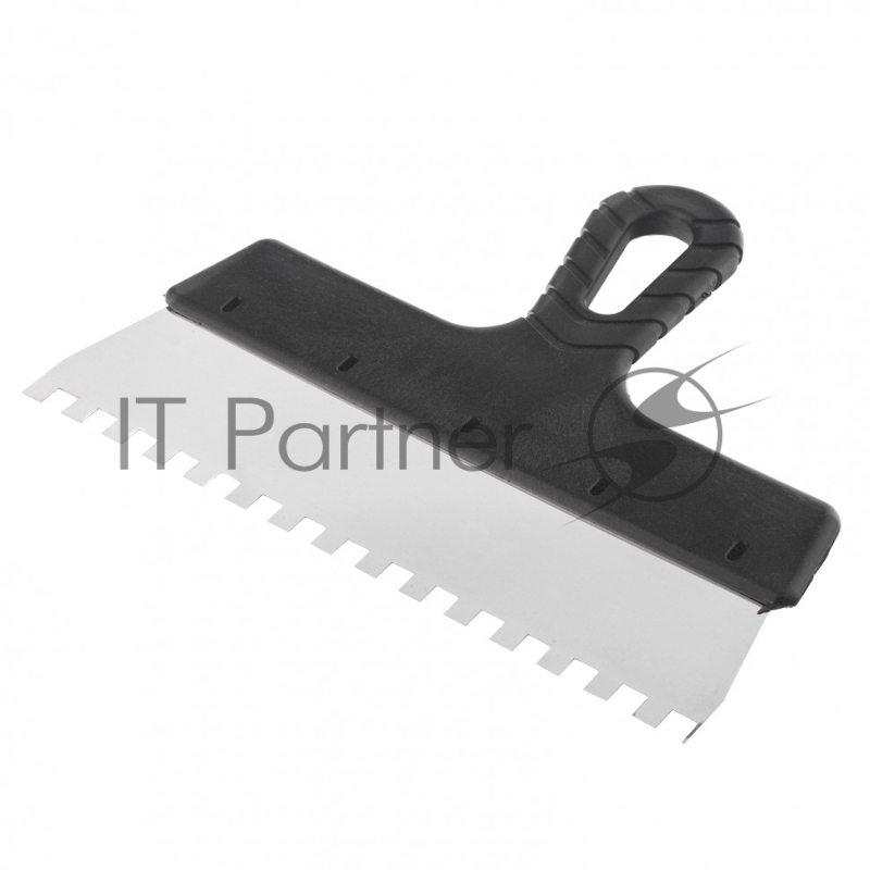 Шпатель из нержавеющей стали, 250 мм, зуб 8х8 мм, пластмассовая ручка // Sparta