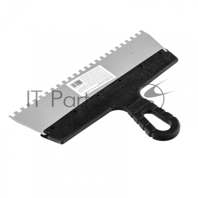 Шпатель из нержавеющей стали, 300 мм, зуб 6х6 мм, пластмассовая ручка // Sparta