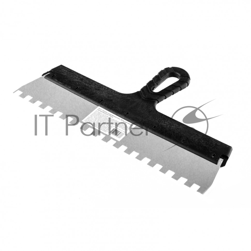 Шпатель из нержавеющей стали, 350 мм, зуб 10х10 мм, пластмассовая ручка // Sparta