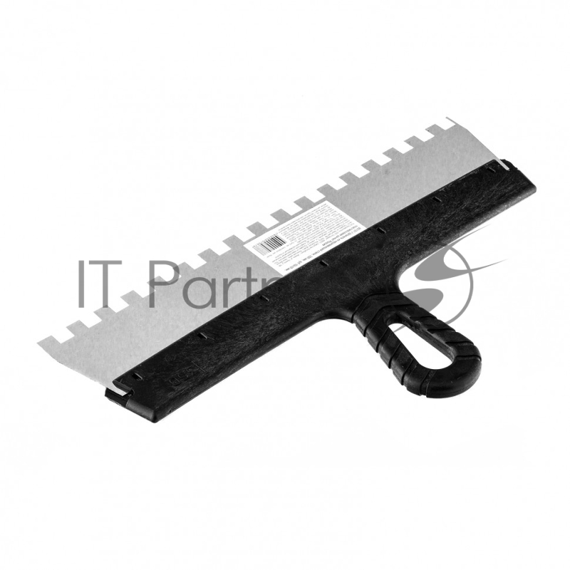 Шпатель из нержавеющей стали, 350 мм, зуб 10х10 мм, пластмассовая ручка // Sparta