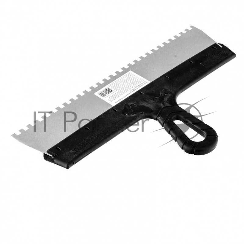 Шпатель из нержавеющей стали, 350 мм, зуб 6х6 мм, пластмассовая ручка // Sparta