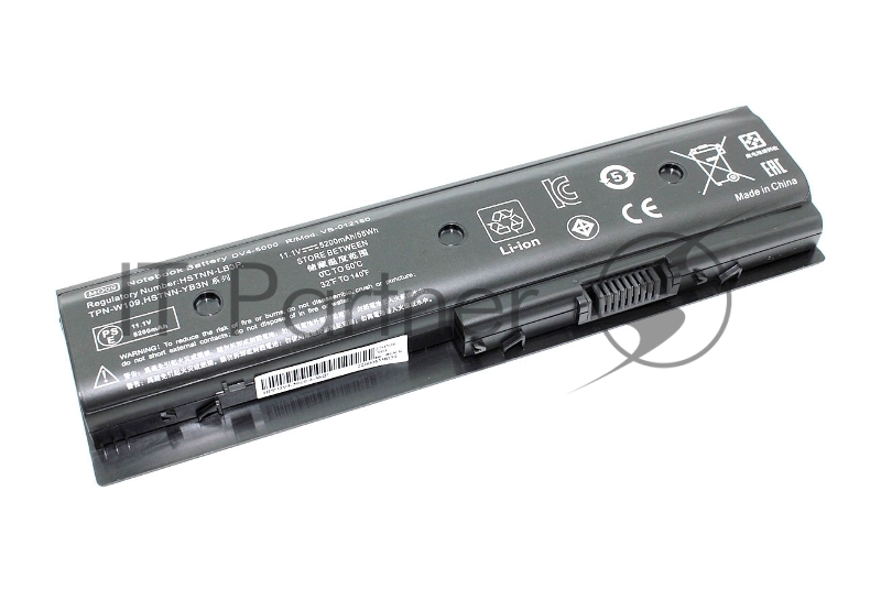 Аккумуляторная батарея для ноутбука HP DV6-7000 DV6-8000 (HSTNN-LB3N) 5200mAh OEM черная