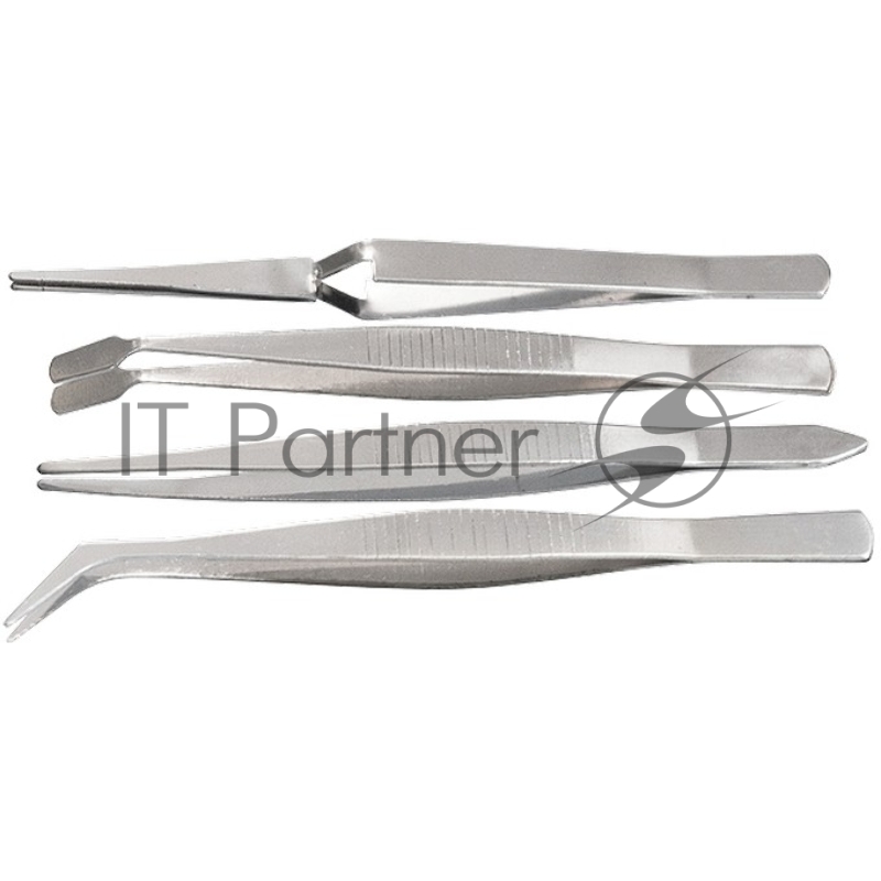 Набор пинцетов из нержавеющей стали, 4 шт.// Sparta