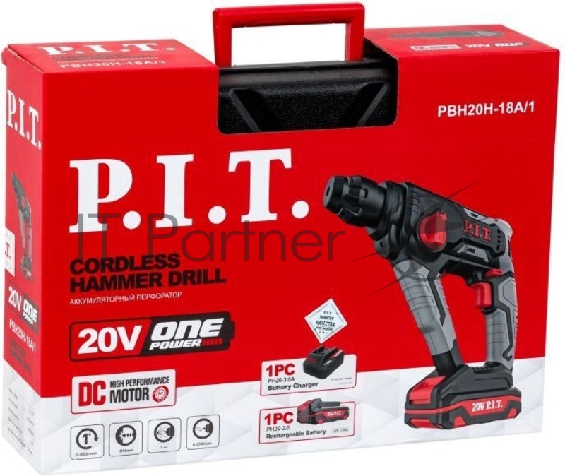 Перфоратор P.I.T. PBH20H-18A/1 патрон:SDS-plus уд.:1.4Дж аккум.