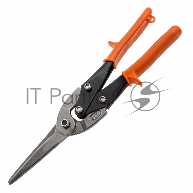 Ножницы по металлу, удлиненные, 290 мм, пряморежущие, обрезиненные рукоятки// Sparta