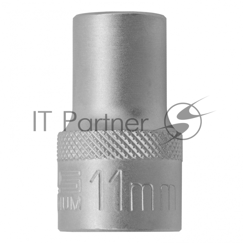 Головка торцевая, 11 мм, 12-гранная, CrV,под квадрат 1/2, хромированная// Stels