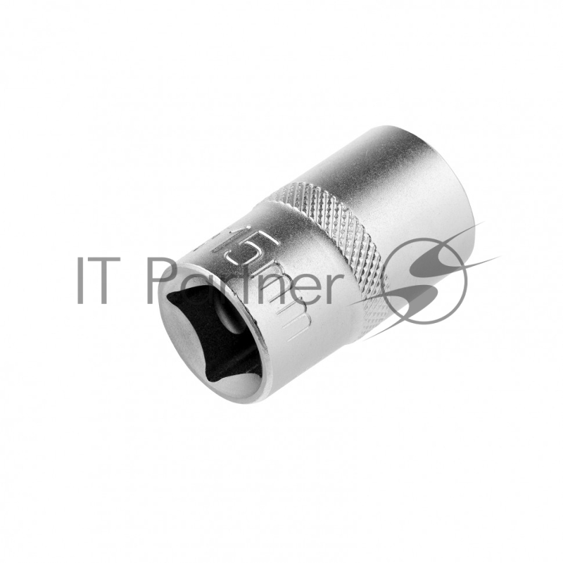 Головка торцевая, 15 мм, 12-гранная, CrV,под квадрат 1/2, хромированная// Stels