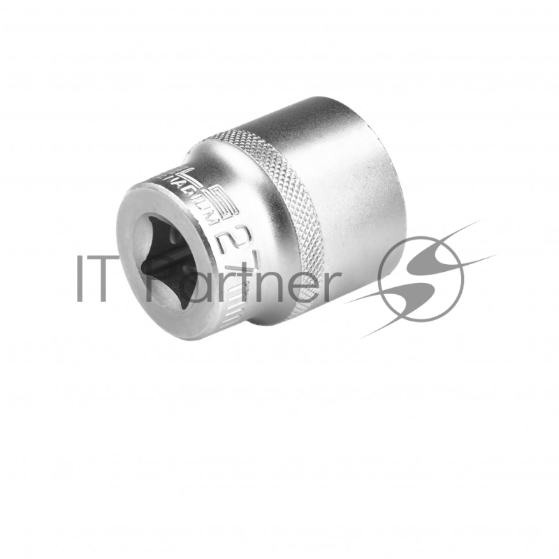 Головка торцевая, 27 мм, 12-гранная, CrV, под квадрат 1/2, хромированная// Stels