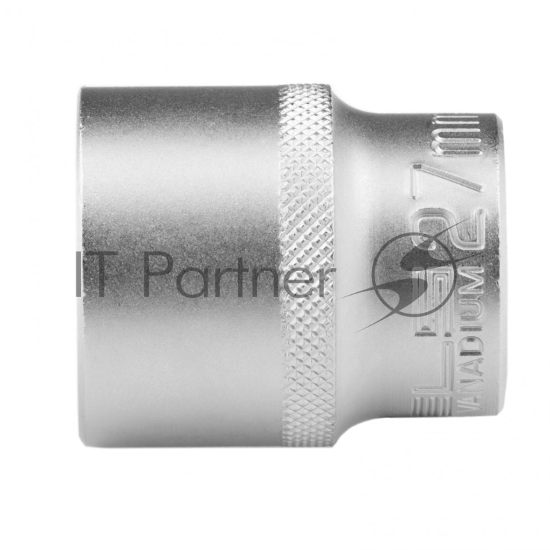 Головка торцевая, 27 мм, 12-гранная, CrV, под квадрат 1/2, хромированная// Stels