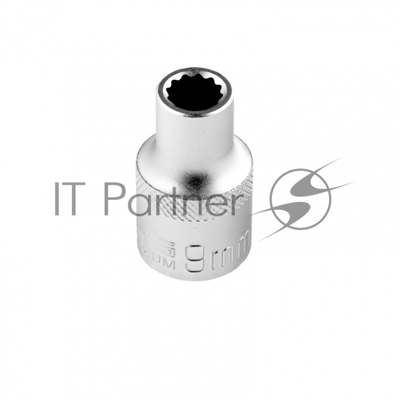 Головка торцевая, 9 мм, 12-гранная, CrV, под квадрат 1/2, хромированная// Stels