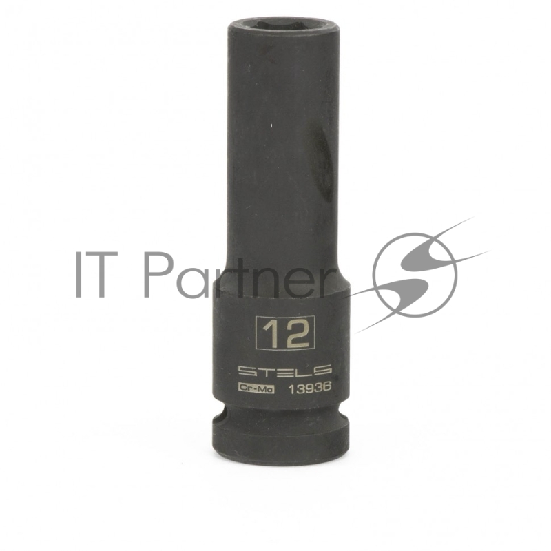 Головка ударная удлиненная шестигранная, 12 мм, 1/2, CrMo// Stels