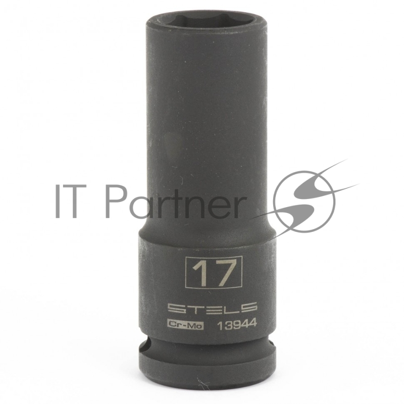 Головка ударная удлиненная шестигранная, 17 мм, 1/2, CrMo// Stels