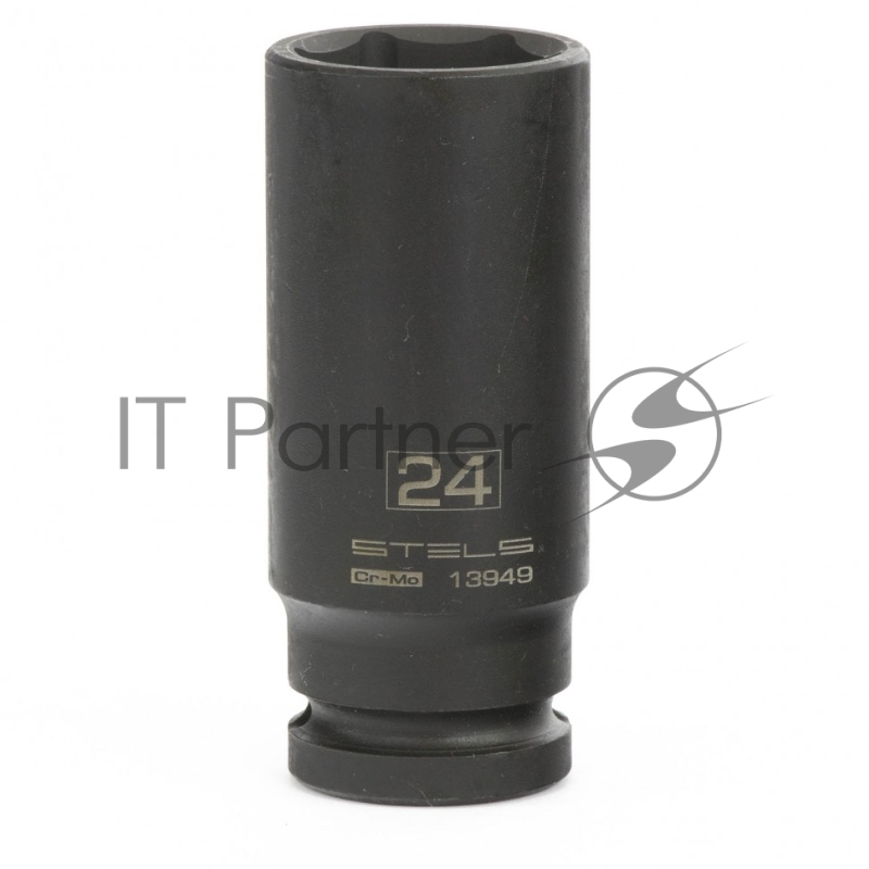 Головка ударная удлиненная шестигранная, 24 мм, 1/2, CrMo// Stels