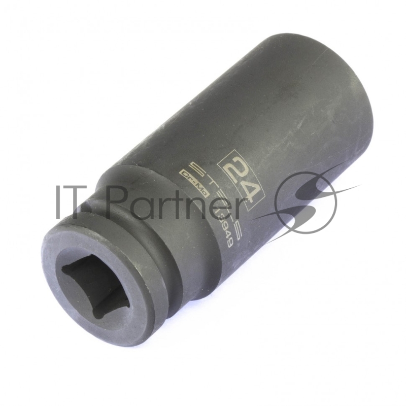 Головка ударная удлиненная шестигранная, 24 мм, 1/2, CrMo// Stels