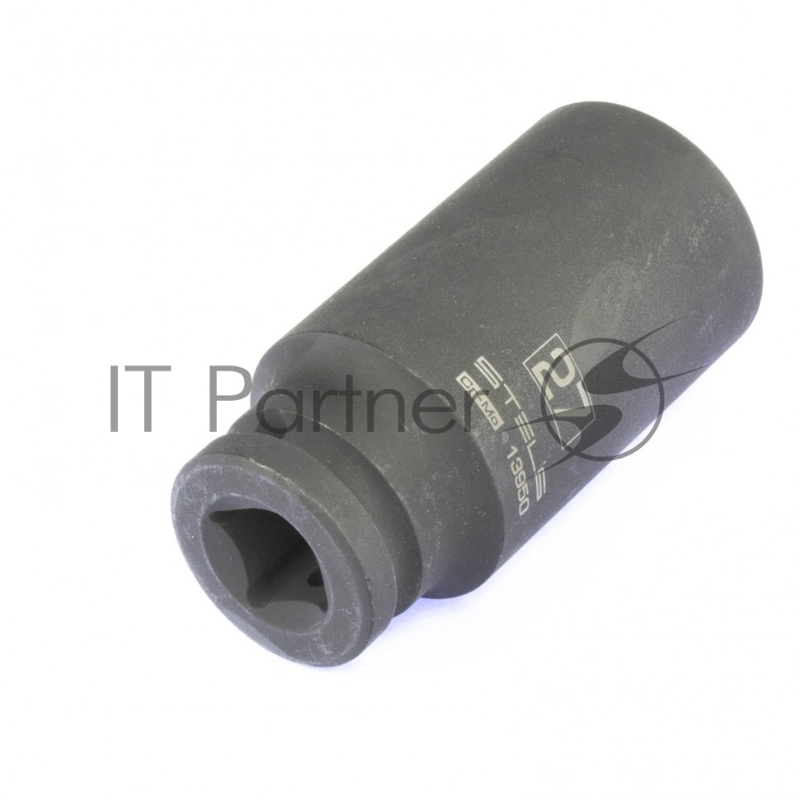 Головка ударная удлиненная шестигранная, 27 мм, 1/2, CrMo// Stels